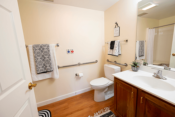 Apartment at The Woodlands bathroom.