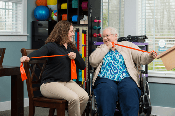 Otterbein SeniorLife resident participating in physical therapy