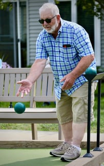 Otterbein Granville residents playing in a bocce ball game