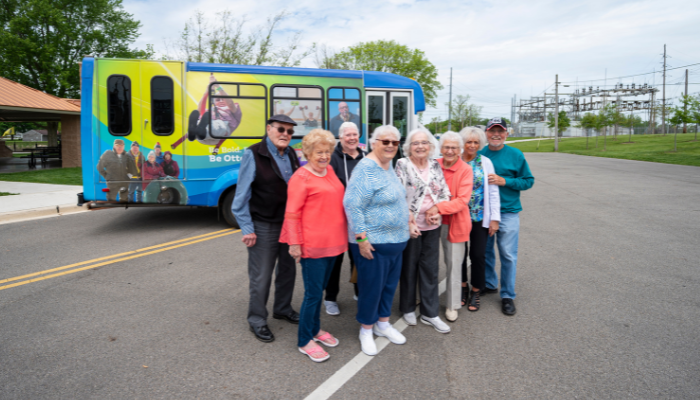 Otterbein Cridersville residents utilizing the transportation provided to adventure around their city. 