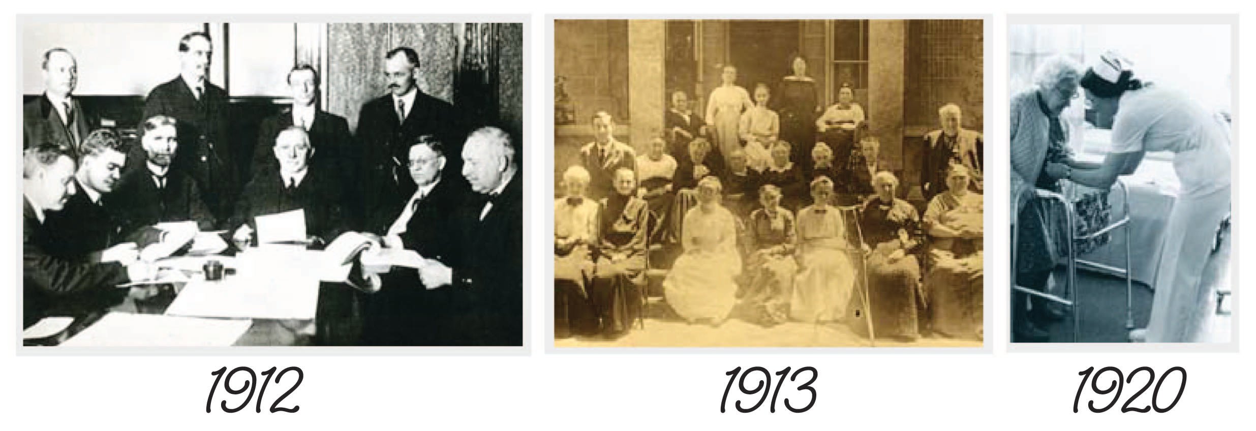 Otterbein Seniorlife photos from 1912, 1913, and 1920.