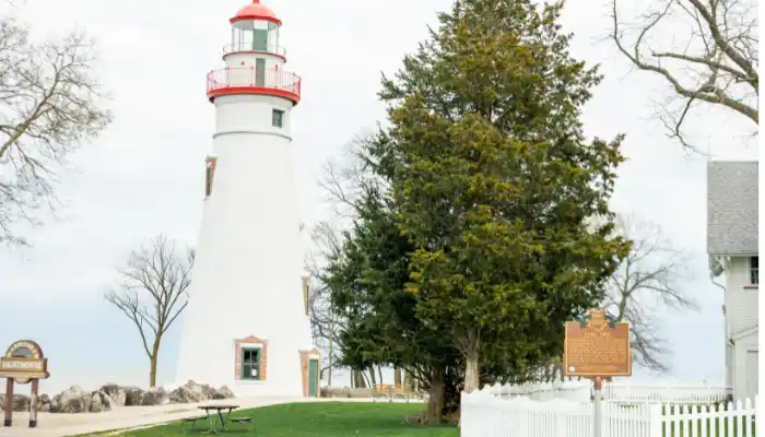 Marblehead lighthouse in Lake Erie
